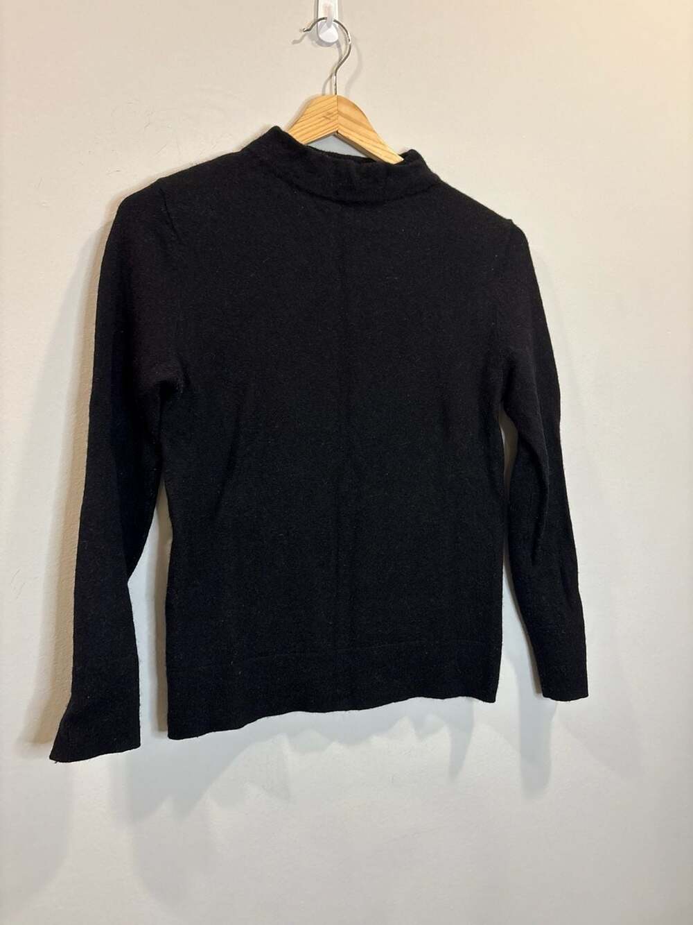 MUJI Black Wool Blend Mock Neck Sweater Size M